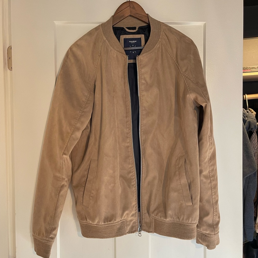 Pull&Bear tan faux suede men’s jacket